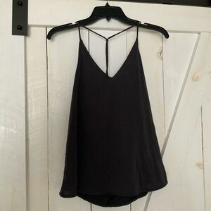 Loft Black/Gray Racerback Tank Top